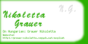 nikoletta grauer business card